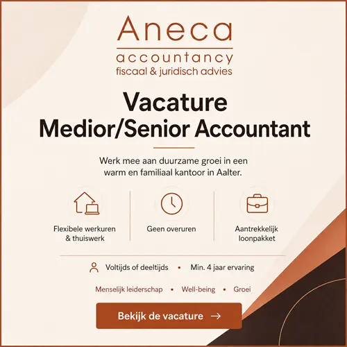 Vacature Medior/Senior Accountant bij Aneca Accountancy in Aalter